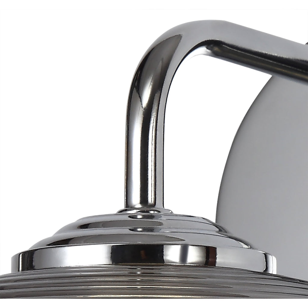 NL74389 Rome Wall  Light Switched LED Smoked/Polished Chrome