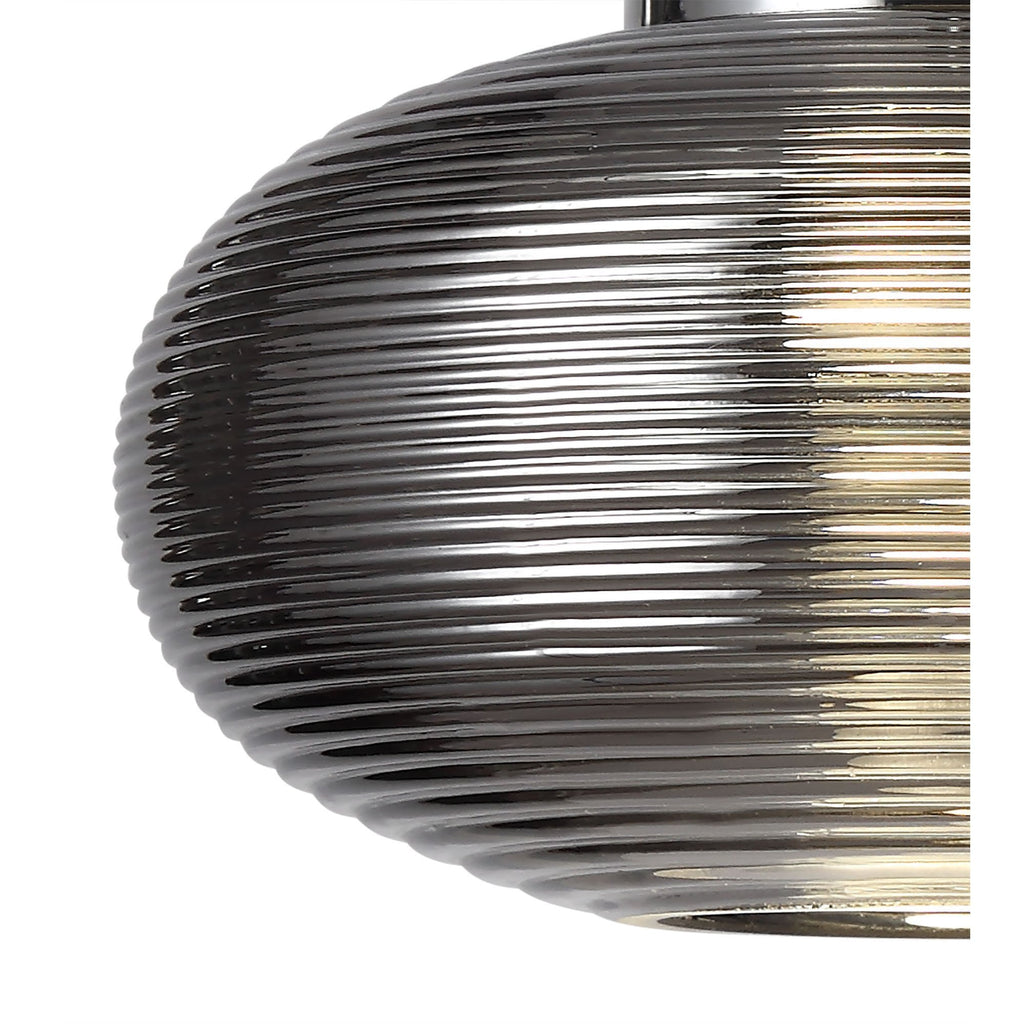 NL74389 Rome Wall  Light Switched LED Smoked/Polished Chrome