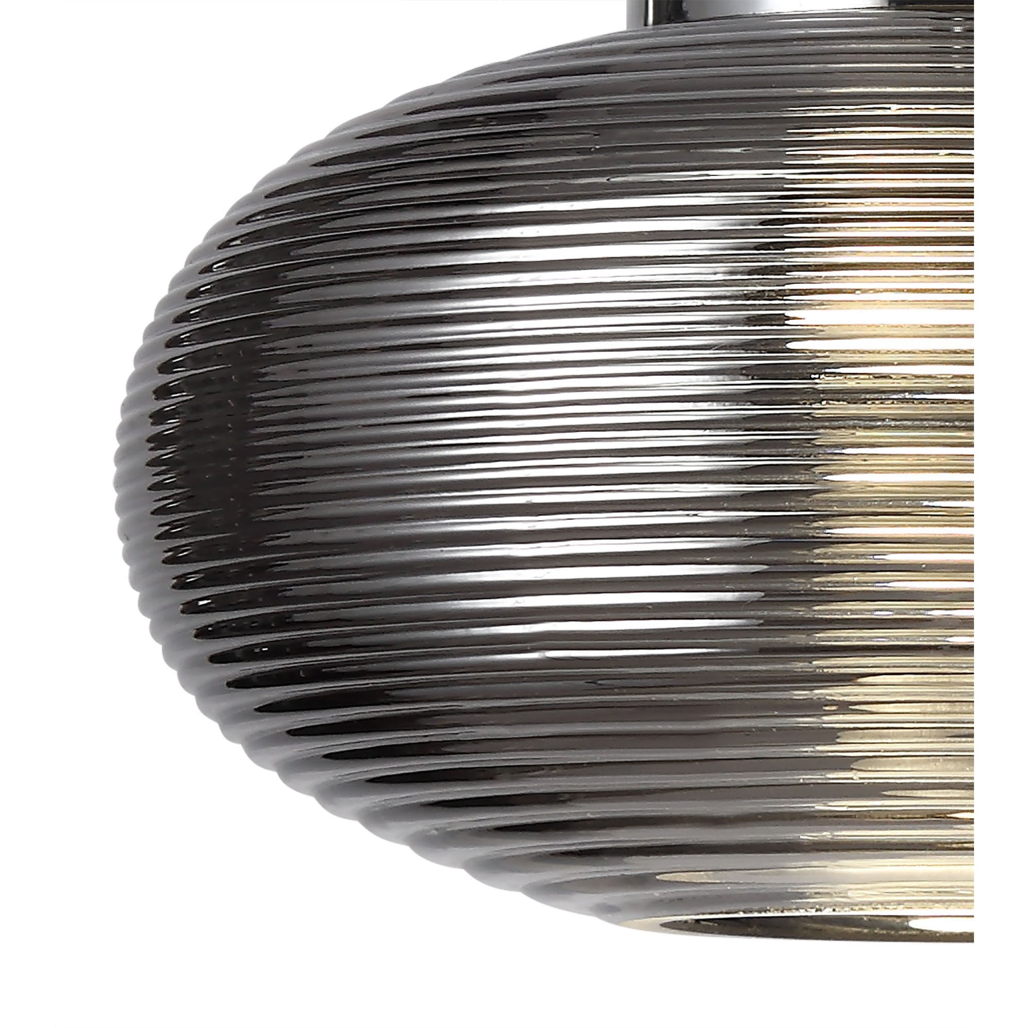 NL74389 Rome Wall  Light Switched LED Smoked/Polished Chrome