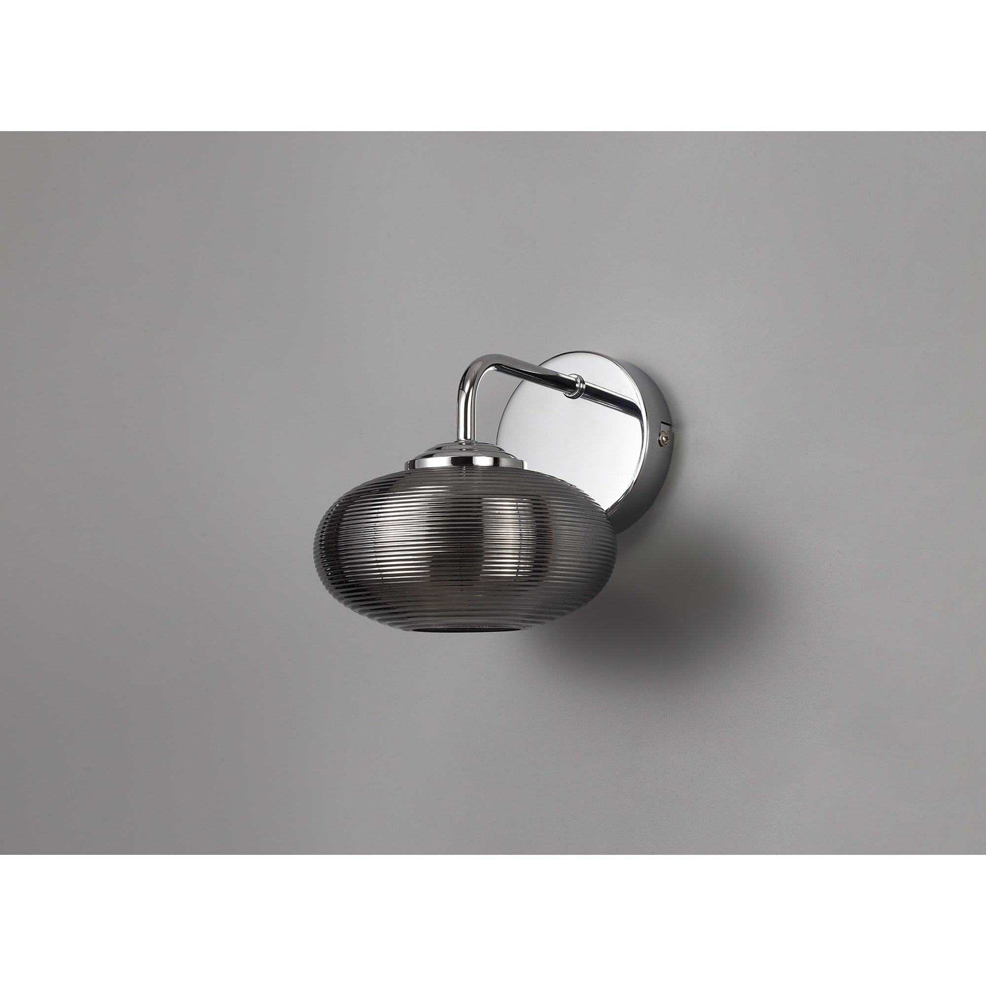 NL74389 Rome Wall  Light Switched LED Smoked/Polished Chrome