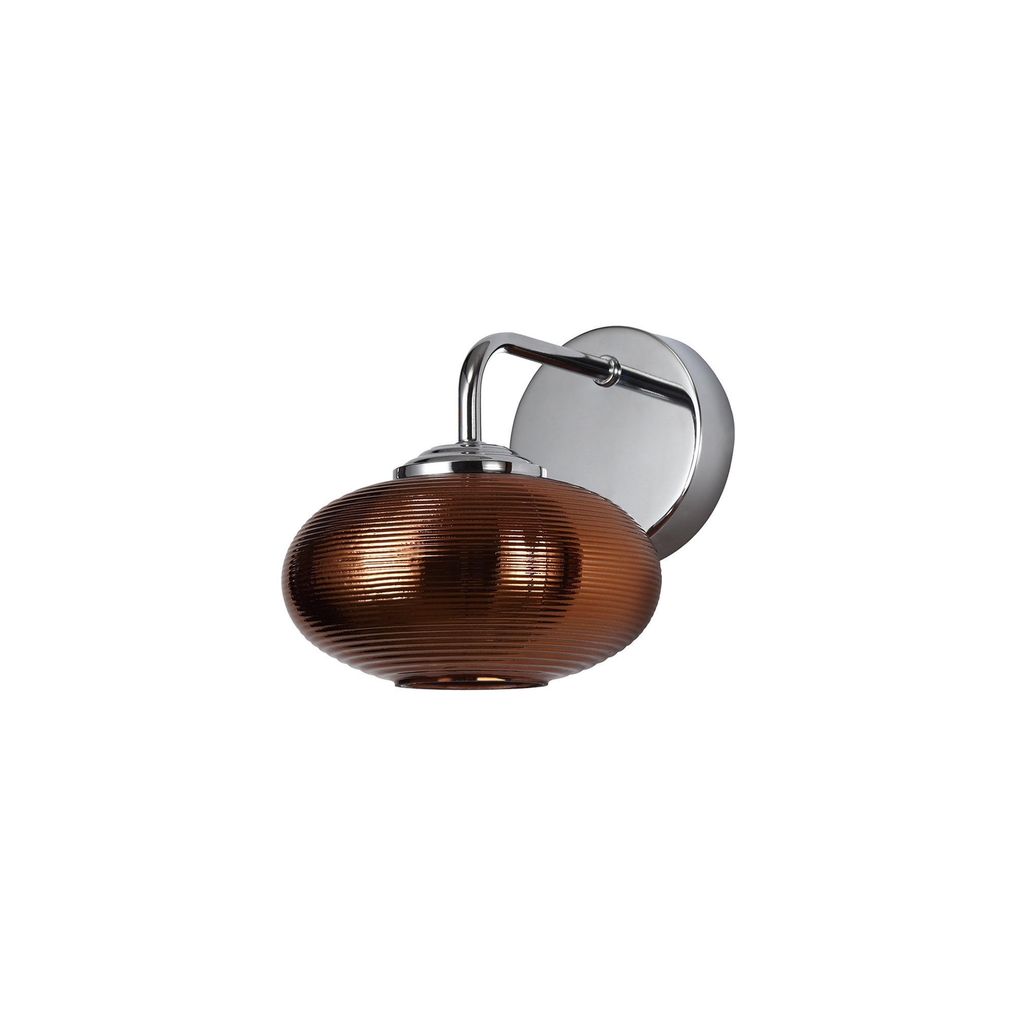 NL74399 Rome Wall  Light Switched LED Copper/Polished Chrome