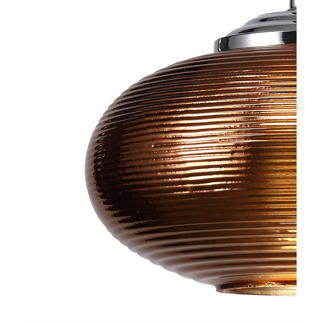 NL74399 Rome Wall  Light Switched LED Copper/Polished Chrome