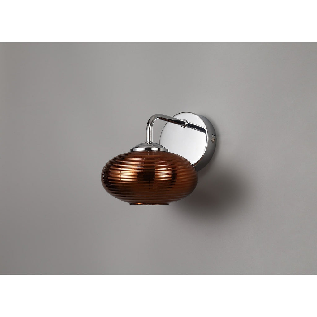 NL74399 Rome Wall  Light Switched LED Copper/Polished Chrome