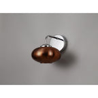 NL74399 Rome Wall  Light Switched LED Copper/Polished Chrome