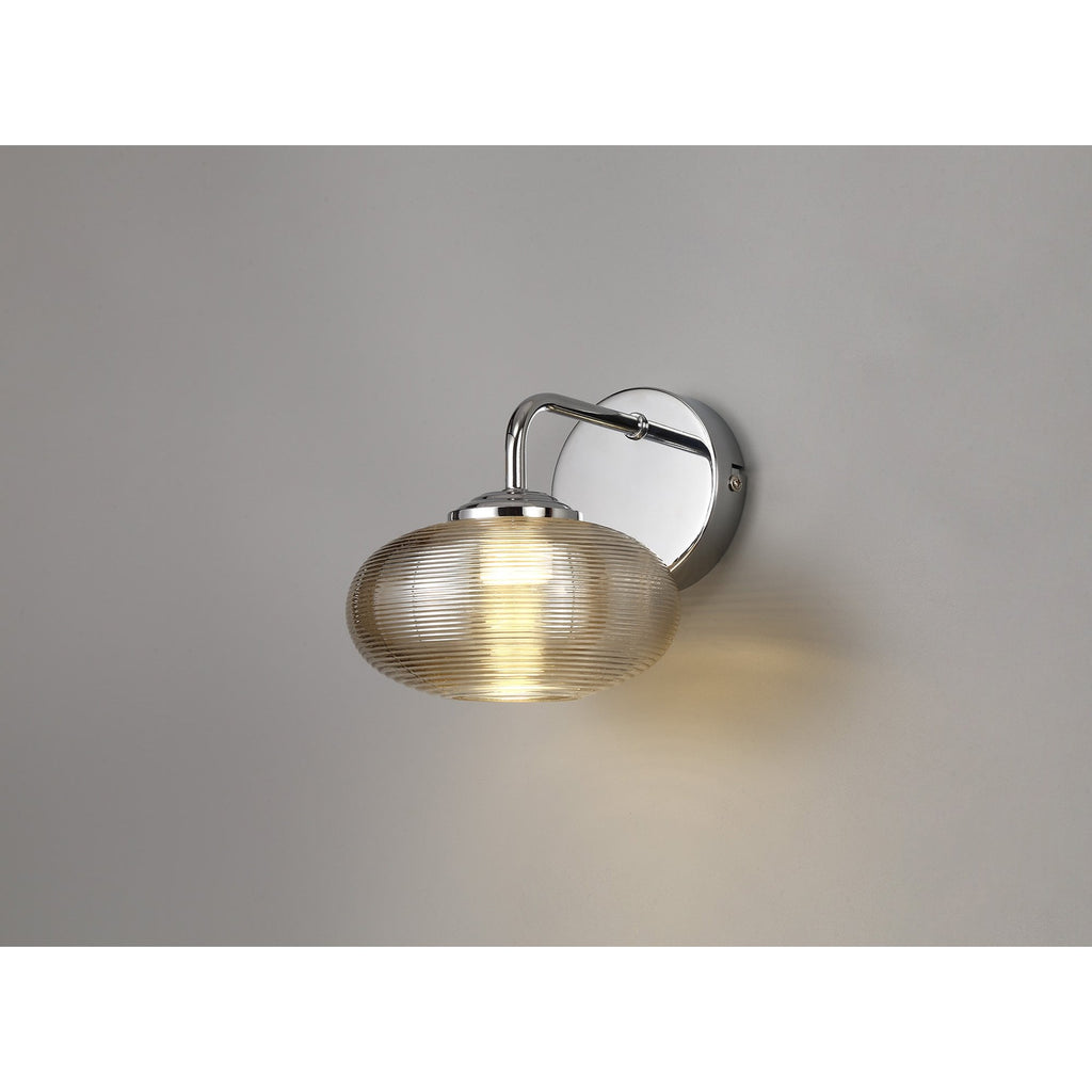 NL74409 Rome Wall  Light Switched LED Champagne/Polished Chrome