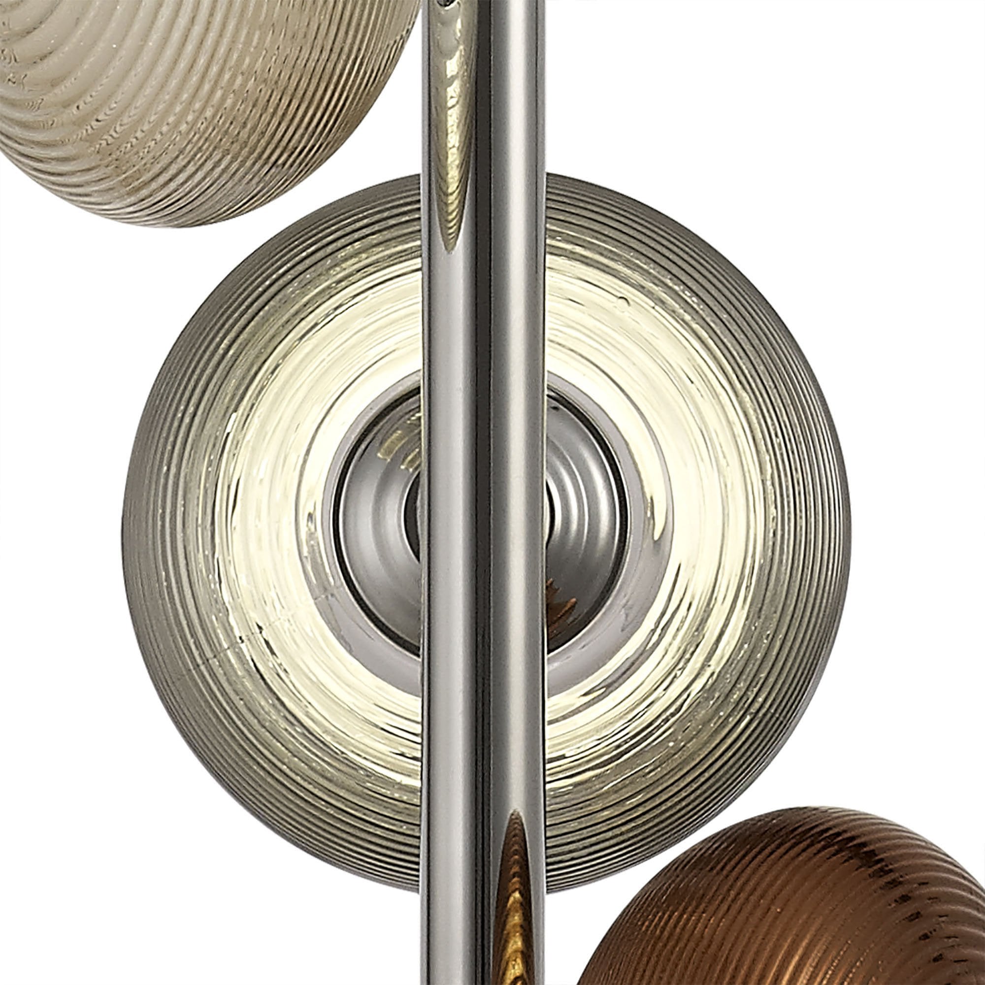 NL74419 Rome Multiple Pendant LED Smoked Copper & Champagne/Polished Chrome