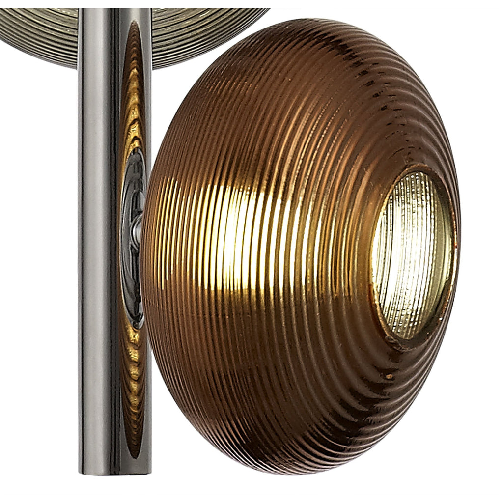 NL74419 Rome Multiple Pendant LED Smoked Copper & Champagne/Polished Chrome