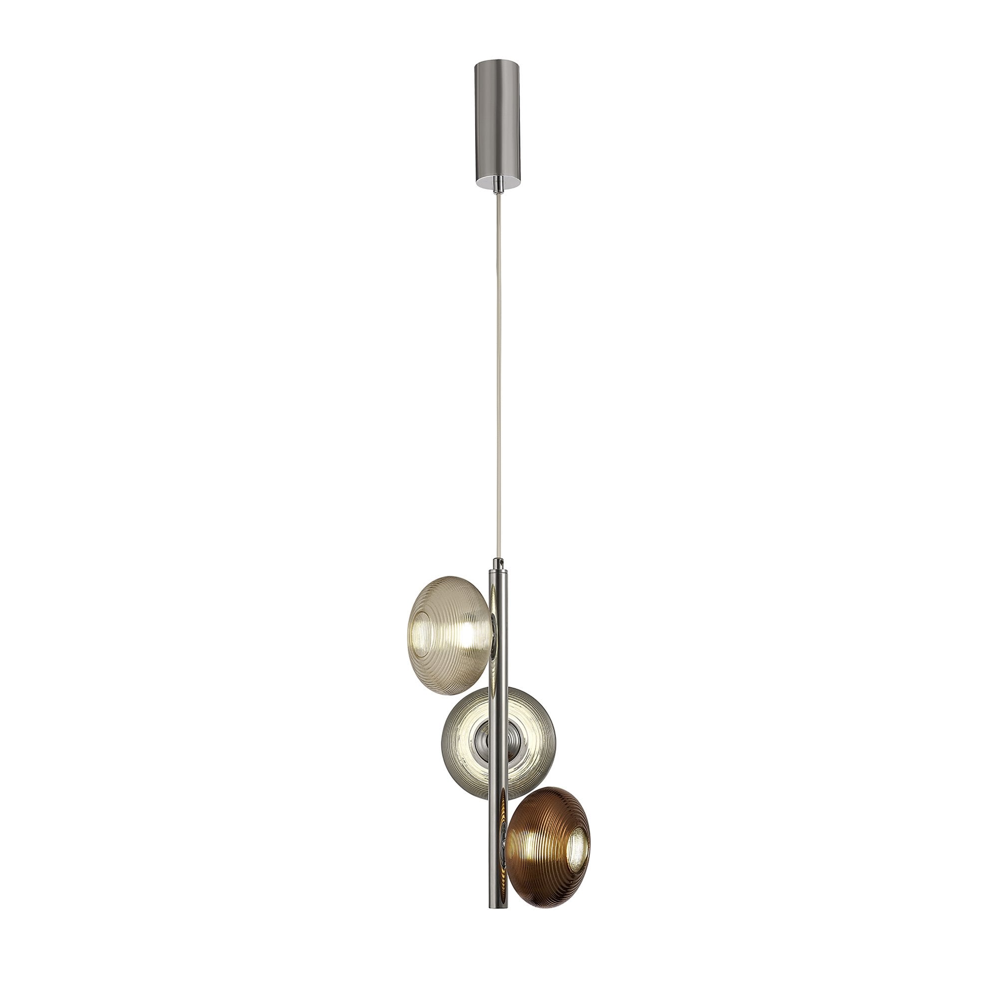 NL74419 Rome Multiple Pendant LED Smoked Copper & Champagne/Polished Chrome