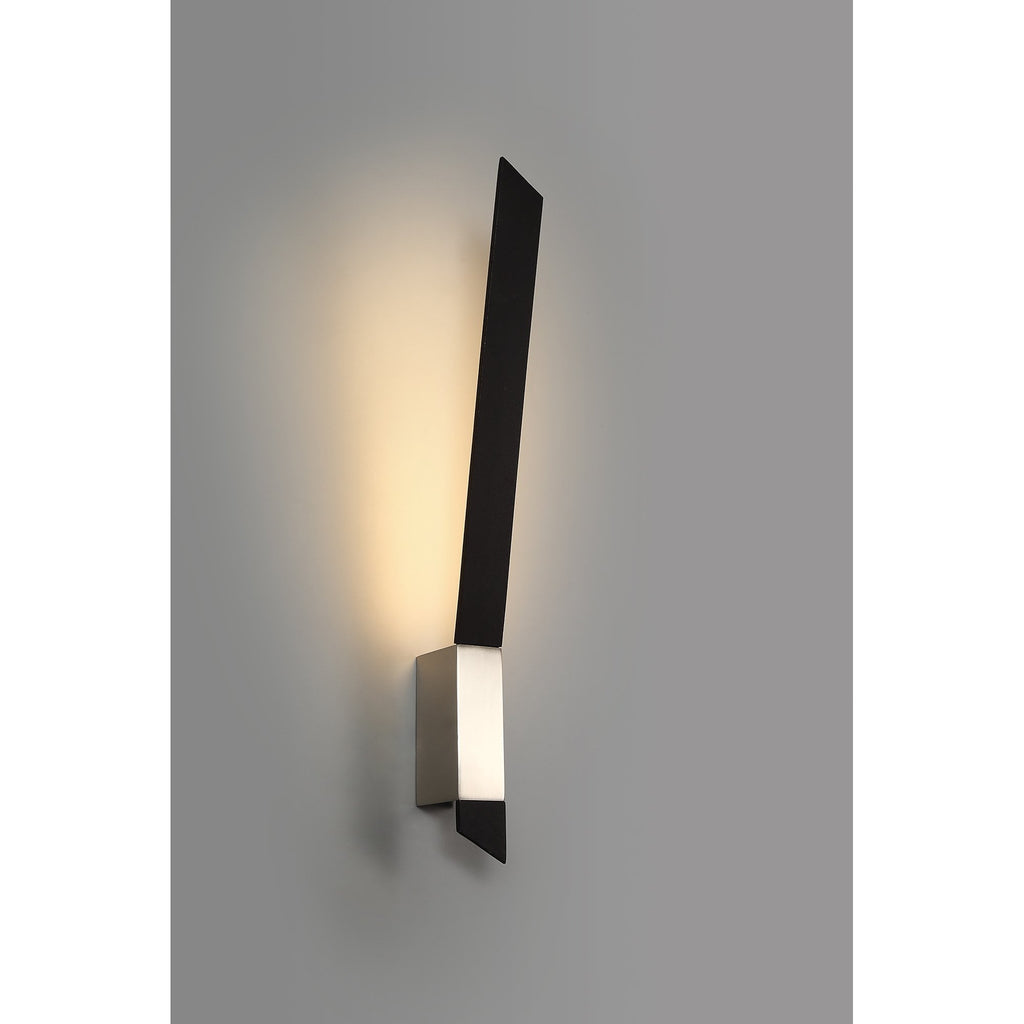 NL73619 Salva Wall Lamp LED Sand Black/Satin Nickel