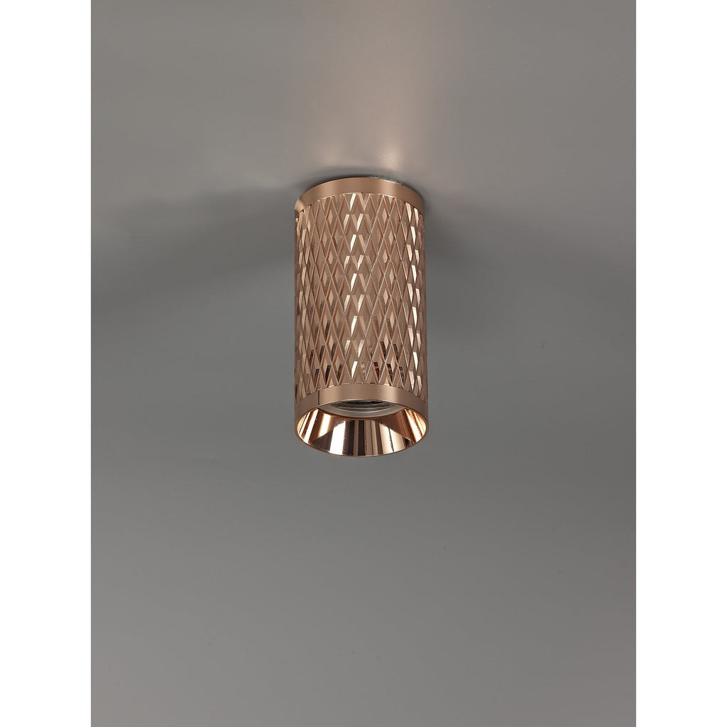 NL80179 Stockholm 11cm Surface Mounted Ceiling  Light 1 Light Rose Gold