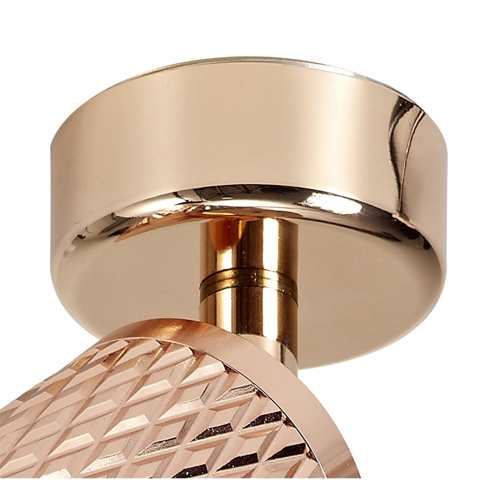 NL80299 Stockholm Surface Mounted Spot  Light 1 Light Rose Gold