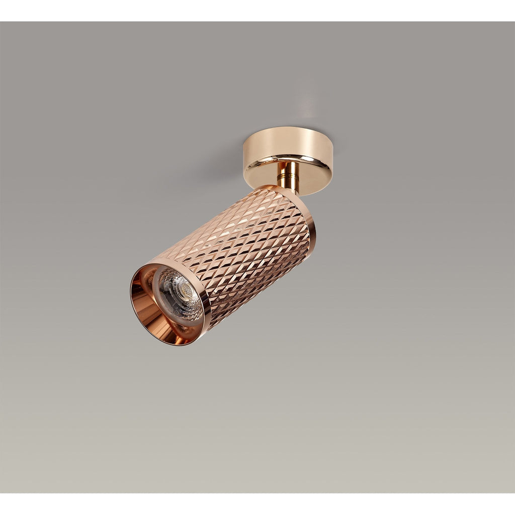 NL80299 Stockholm Surface Mounted Spot  Light 1 Light Rose Gold