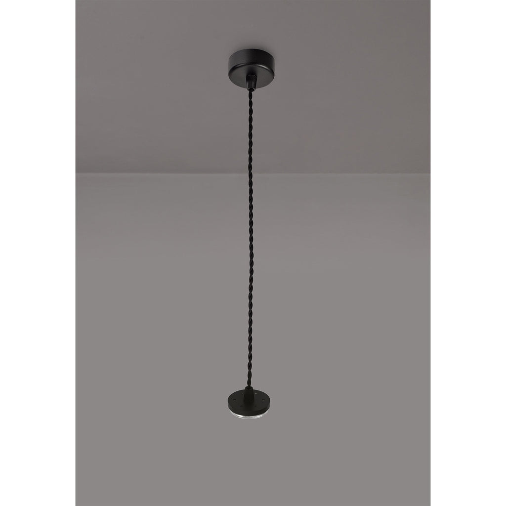 NL80349 Stockholm Pendant  Light Kit 2M 1 Light Sand Black