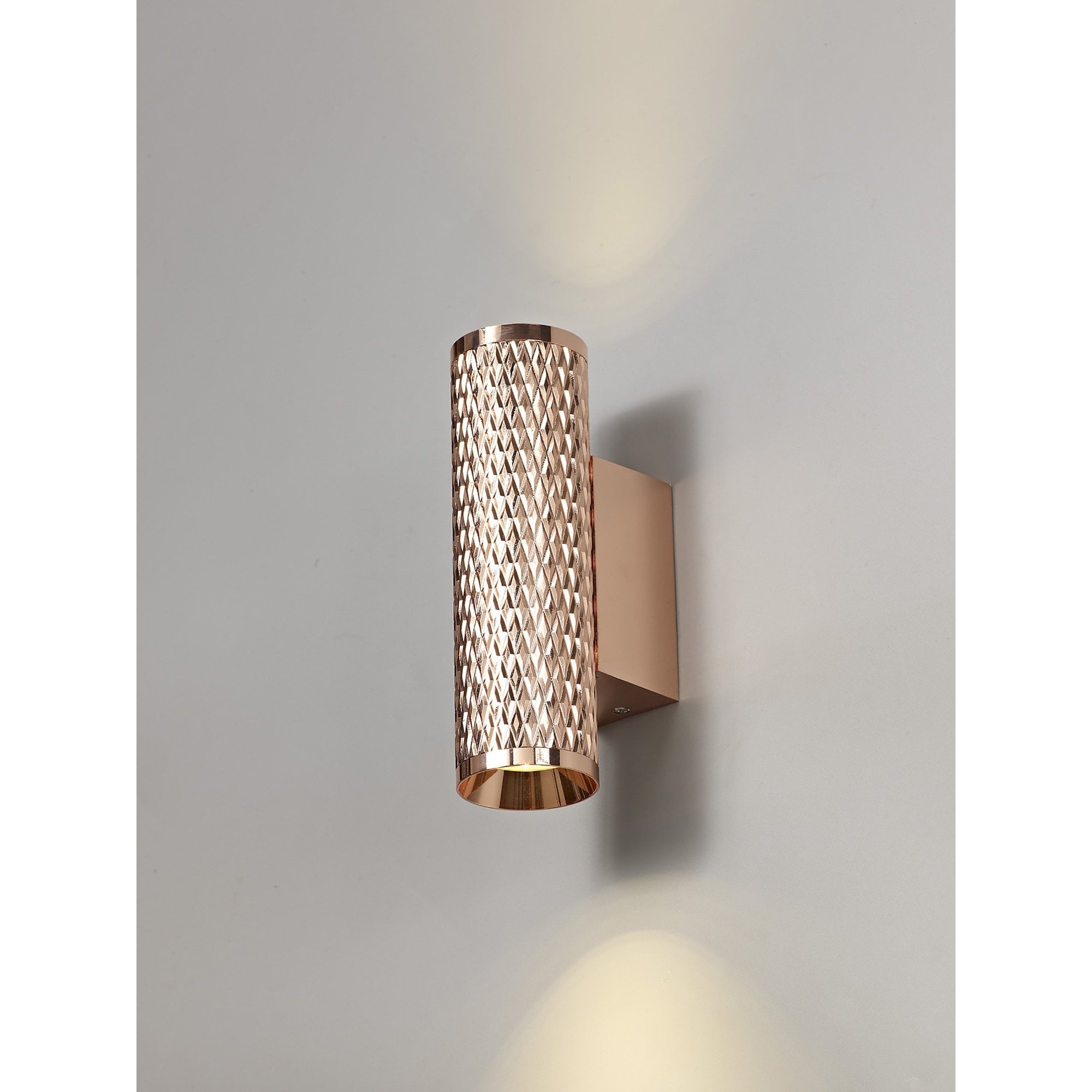 NL80419 Stockholm Wall Lamp 2 Light Rose Gold