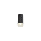 NLK01659 Stockholm 1 Light 11cm Surface Mounted Ceiling Sand Black/Acrylic Ring