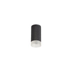 NLK01659 Stockholm 1 Light 11cm Surface Mounted Ceiling Sand Black/Acrylic Ring