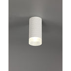 NLK01669 Stockholm 1 Light 11cm Surface Mounted Ceiling Sand White/Acrylic Ring