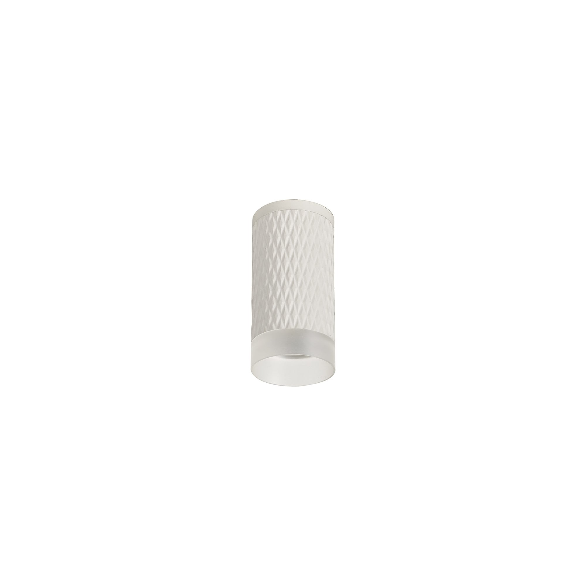 NLK01669 Stockholm 1 Light 11cm Surface Mounted Ceiling Sand White/Acrylic Ring