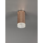 NLK01689 Stockholm  1 Light 11cm Surface Mounted Ceiling Rose Gold/Acrylic Ring