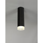 NLK01699 Stockholm 1 Light 20cm Surface Mounted Ceiling Sand Black/Acrylic Ring