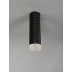 NLK01699 Stockholm 1 Light 20cm Surface Mounted Ceiling Sand Black/Acrylic Ring