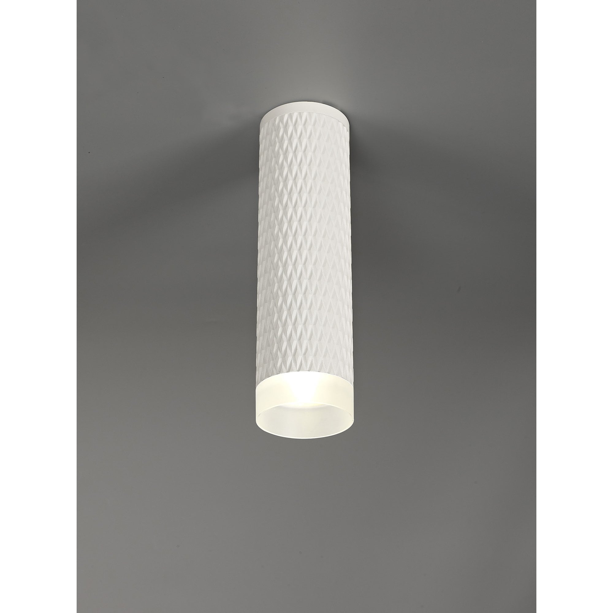 NLK01709 Stockholm  1 Light 20cm Surface Mounted Ceiling Sand White/Acrylic Ring