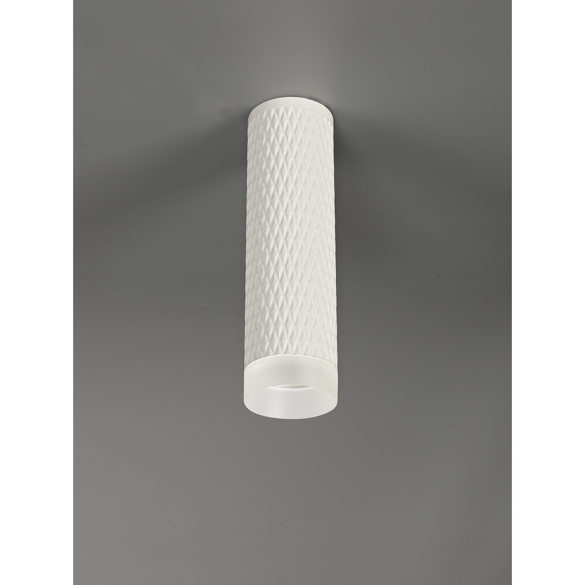 NLK01709 Stockholm  1 Light 20cm Surface Mounted Ceiling Sand White/Acrylic Ring