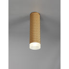 NLK01719 Stockholm 1 Light 20cm Surface Mounted Ceiling Champagne Gold/Acrylic Ring