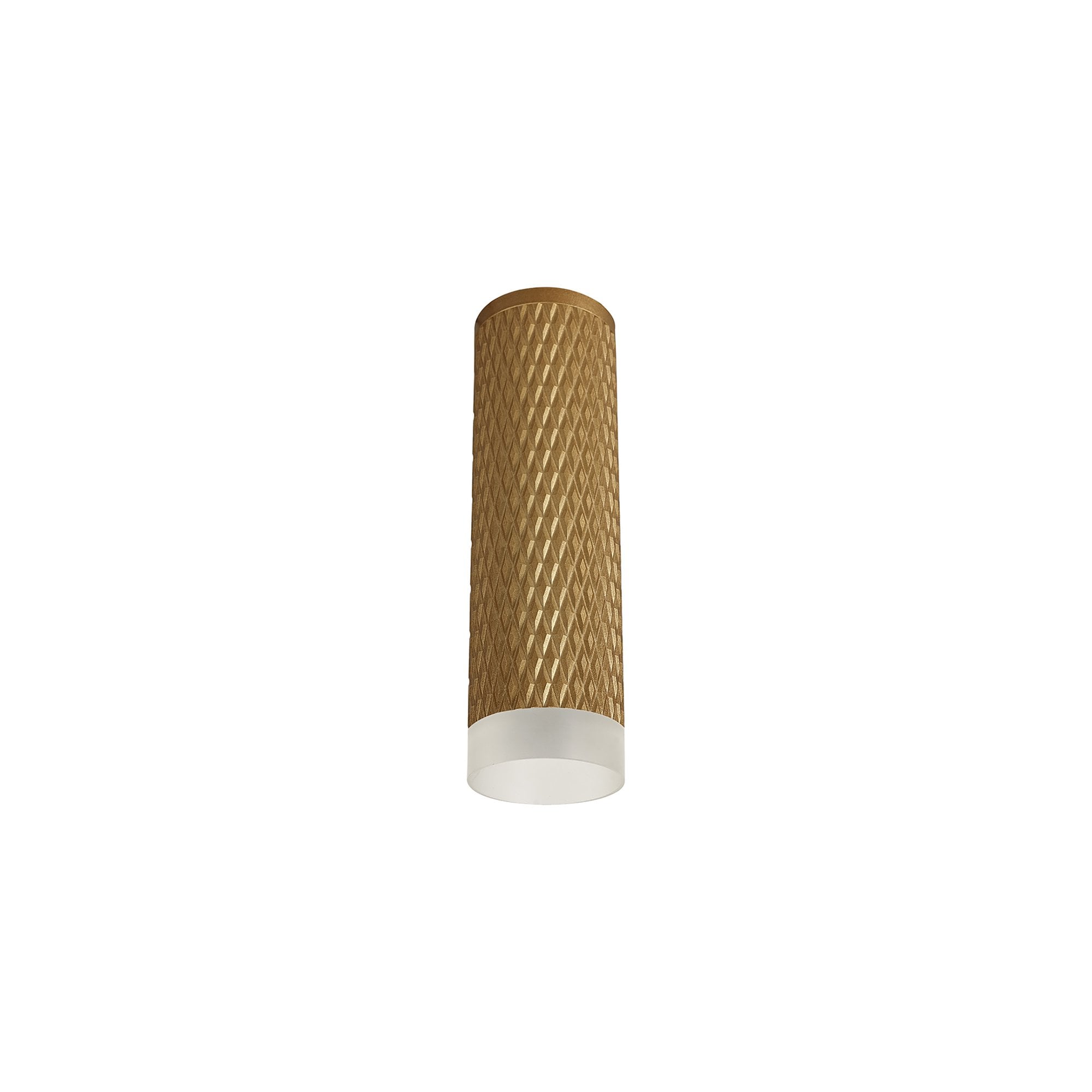 NLK01719 Stockholm 1 Light 20cm Surface Mounted Ceiling Champagne Gold/Acrylic Ring
