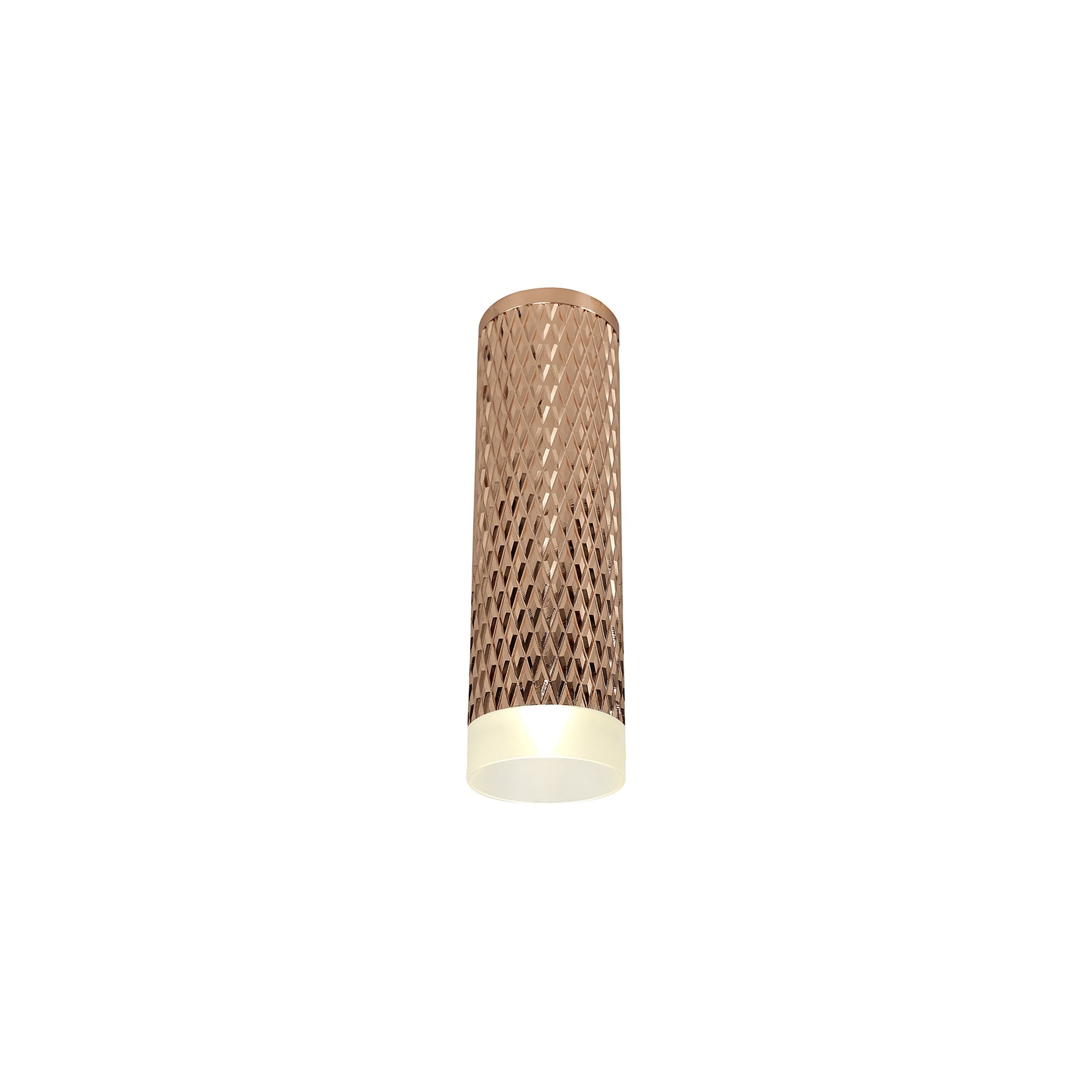 NLK01729 Stockholm 1 Light 20cm Surface Mounted Ceiling Rose Gold/Acrylic Ring