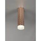 NLK01729 Stockholm 1 Light 20cm Surface Mounted Ceiling Rose Gold/Acrylic Ring