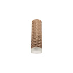 NLK01729 Stockholm 1 Light 20cm Surface Mounted Ceiling Rose Gold/Acrylic Ring