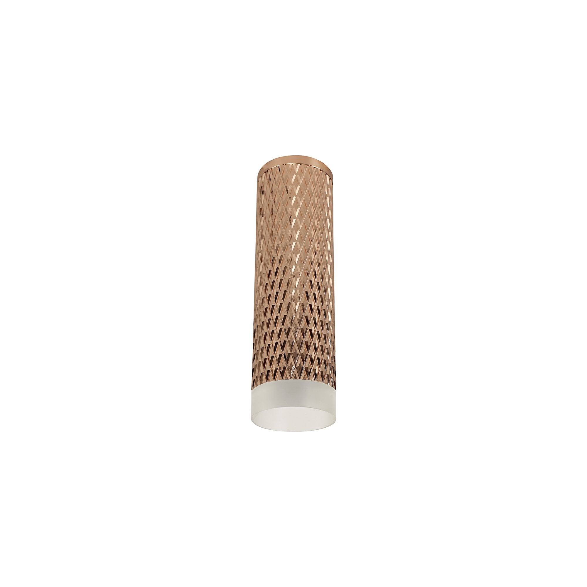 NLK01729 Stockholm 1 Light 20cm Surface Mounted Ceiling Rose Gold/Acrylic Ring