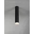 NLK01739 Stockholm 1 Light 30cm Surface Mounted Ceiling Sand Black/Acrylic Ring