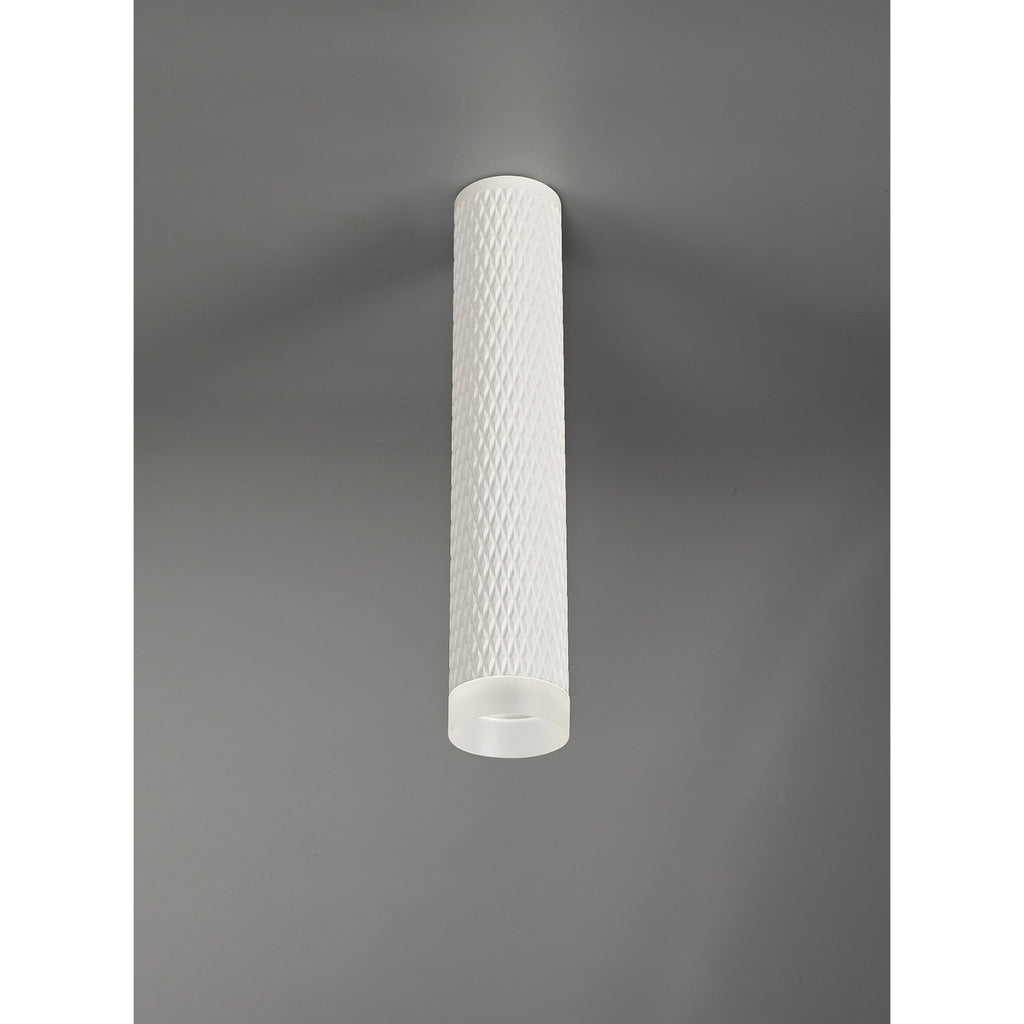 NLK01749 Stockholm 1 Light 30cm Surface Mounted Ceiling Sand White/Acrylic Ring