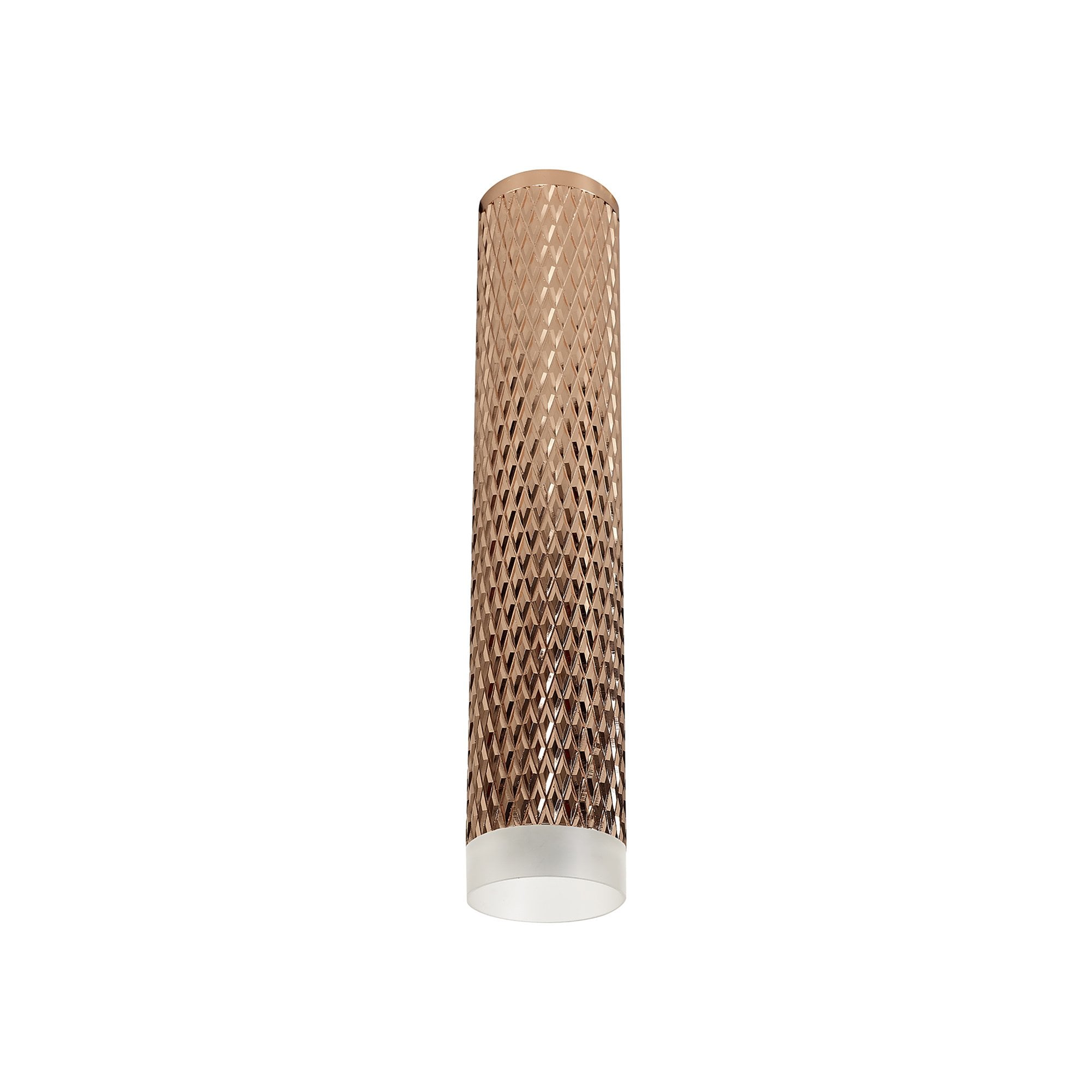 NLK01769 Stockholm 1 Light 30cm Surface Mounted Ceiling Rose Gold/Acrylic Ring