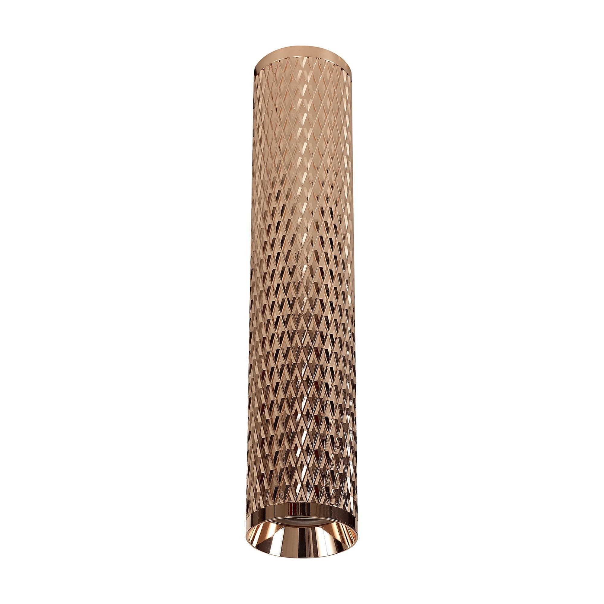 NLK01769 Stockholm 1 Light 30cm Surface Mounted Ceiling Rose Gold/Acrylic Ring