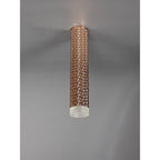 NLK01769 Stockholm 1 Light 30cm Surface Mounted Ceiling Rose Gold/Acrylic Ring