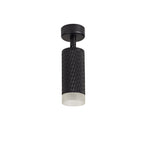 NLK01779 Stockholm  1 Light Surface Mounted Spot Light Sand Black/Acrylic Ring