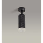 NLK01779 Stockholm  1 Light Surface Mounted Spot Light Sand Black/Acrylic Ring