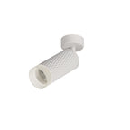 NLK01789 Stockholm 1 Light Surface Mounted Spot Light Sand White/Acrylic Ring