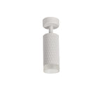 NLK01789 Stockholm 1 Light Surface Mounted Spot Light Sand White/Acrylic Ring