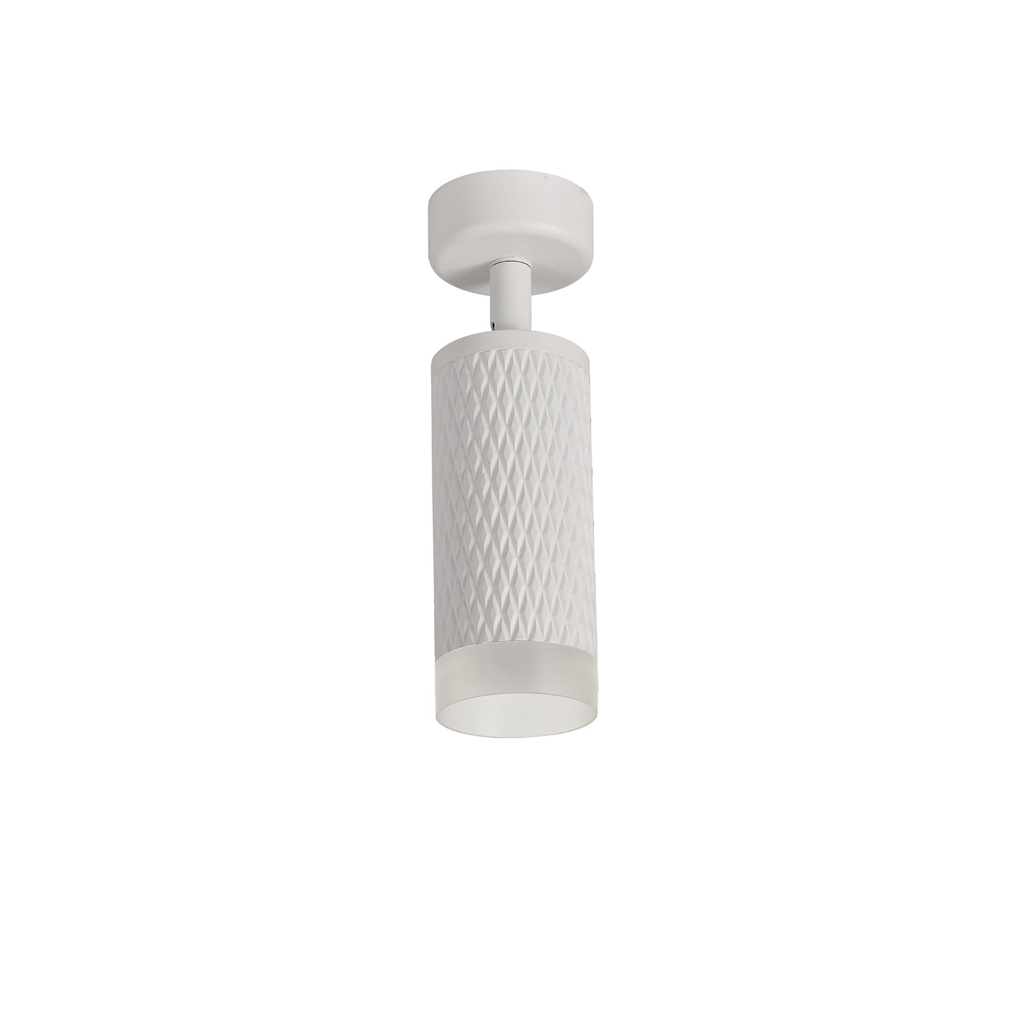 NLK01789 Stockholm 1 Light Surface Mounted Spot Light Sand White/Acrylic Ring