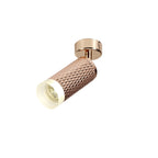 NLK01809 Stockholm 1 Light Surface Mounted Spot Light Rose Gold/Acrylic Ring
