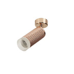 NLK01809 Stockholm 1 Light Surface Mounted Spot Light Rose Gold/Acrylic Ring