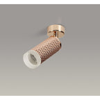 NLK01809 Stockholm 1 Light Surface Mounted Spot Light Rose Gold/Acrylic Ring