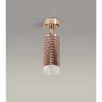 NLK01809 Stockholm 1 Light Surface Mounted Spot Light Rose Gold/Acrylic Ring