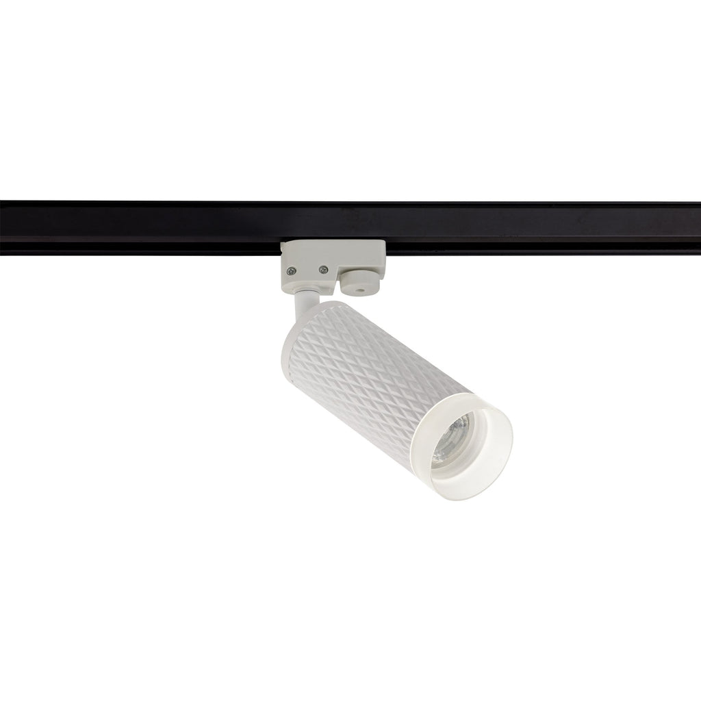 NLK01829 Stockholm 1 Light Track Spot Light Sand White/Acrylic Ring
