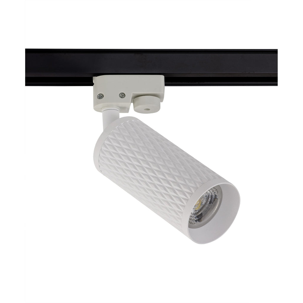 NLK01829 Stockholm 1 Light Track Spot Light Sand White/Acrylic Ring