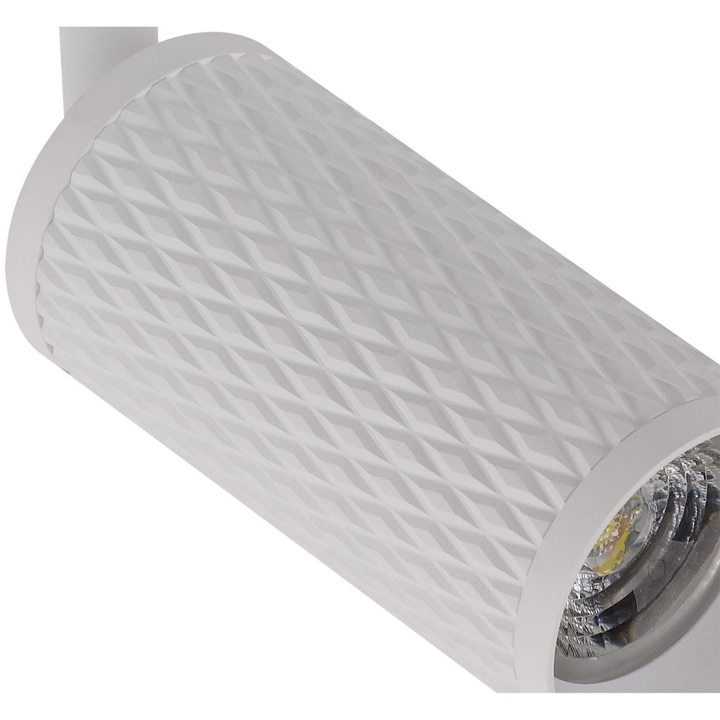 NLK01829 Stockholm 1 Light Track Spot Light Sand White/Acrylic Ring